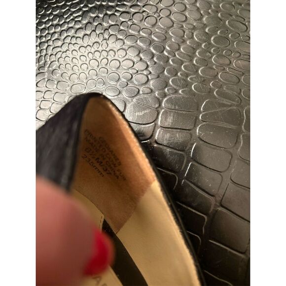 Carolinna Espinosa Black Ponyhair heels Size 6.5 /‎ 37 - Picture 6 of 8